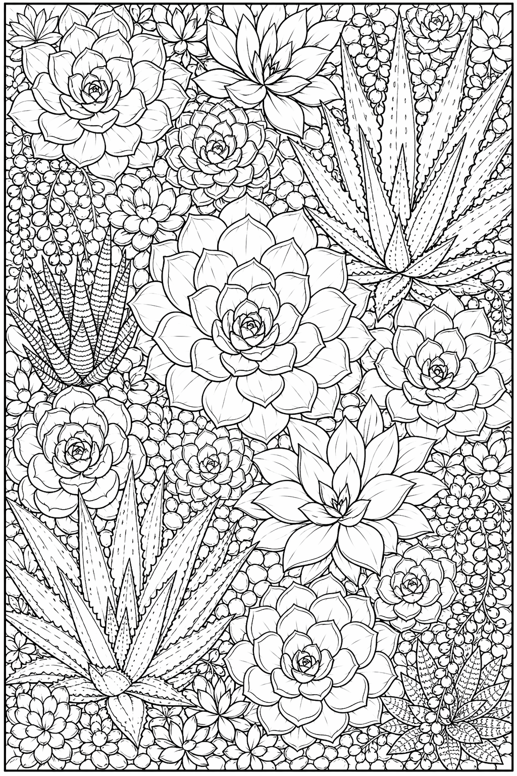 Mehikasvimosaiikki – värityssivu aikuisille