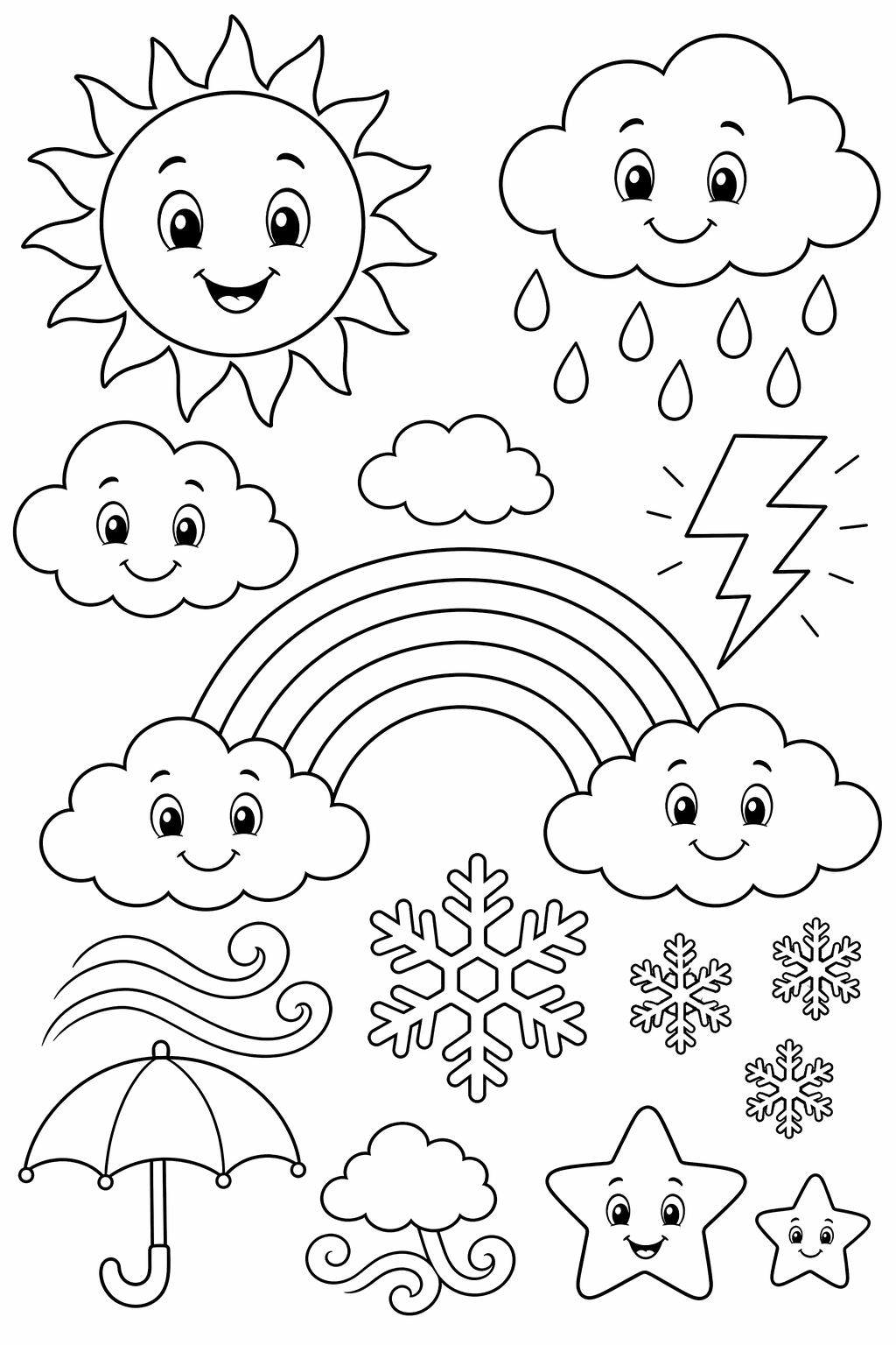 Sääikonit – värityskuva