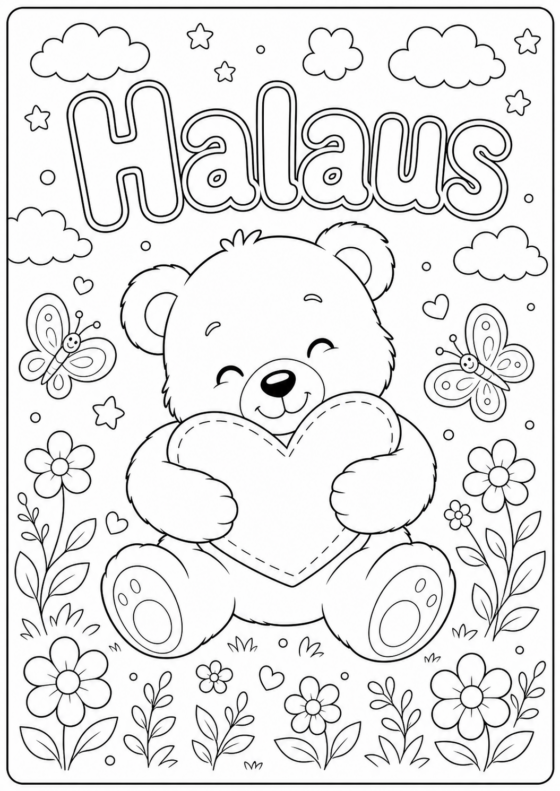 Halaus – suloinen värityskortti
